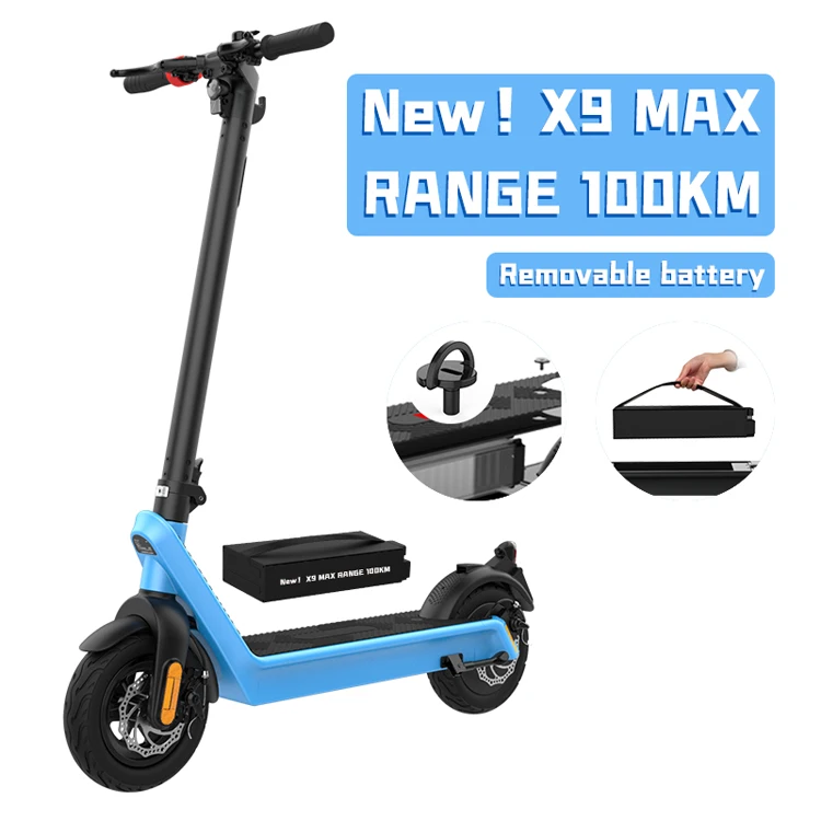 

China Factory Adult Oem Customization Adult Long Range Big Wheels Electric Scooters, Black