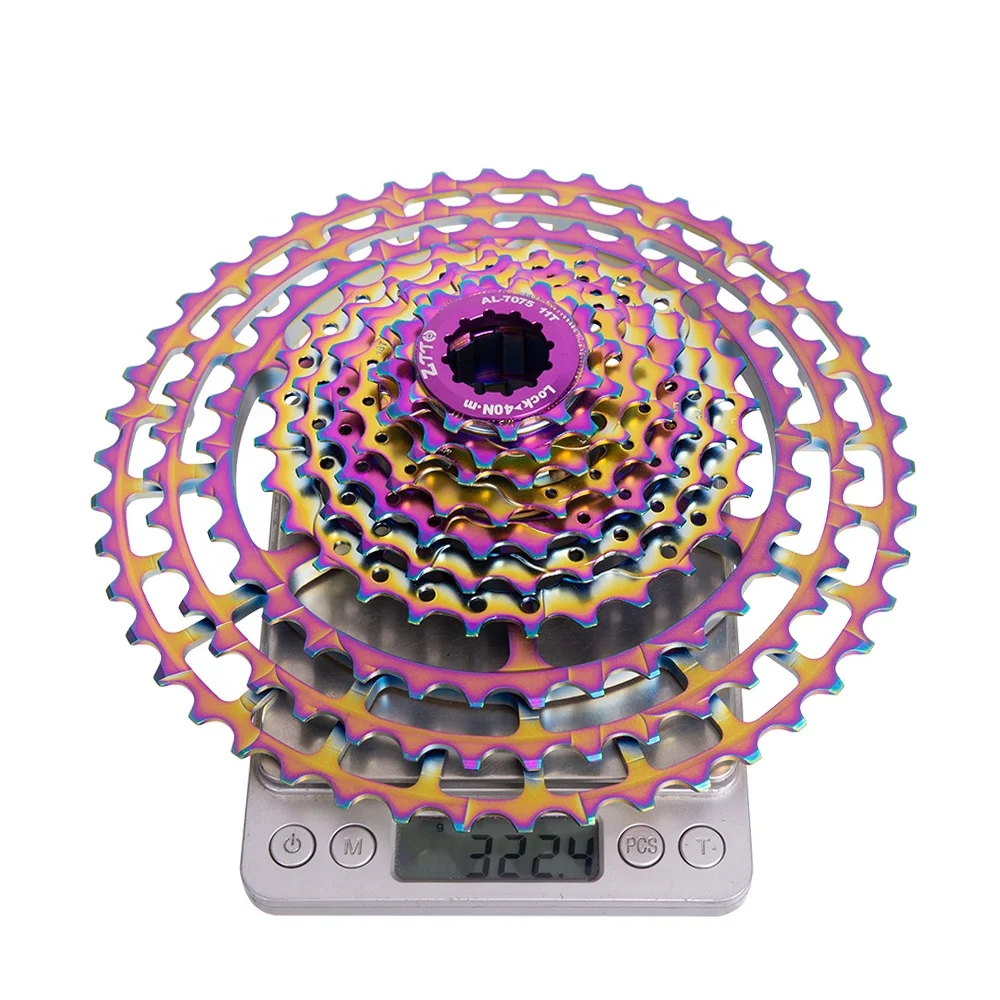 

ZTTO 10 Speed Bicycle 11-46T SLR 2 Rainbow Cassette freewheel 10s ultralight 46T CNC 10v k7 For MTB X0 X9 X7 M610 M781 M786, Colorful