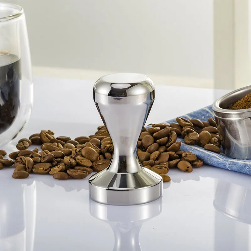 

51mm Premium Stainless Steel Smoothing Flat Base Espresso Powder Coffee Tamper, Metal