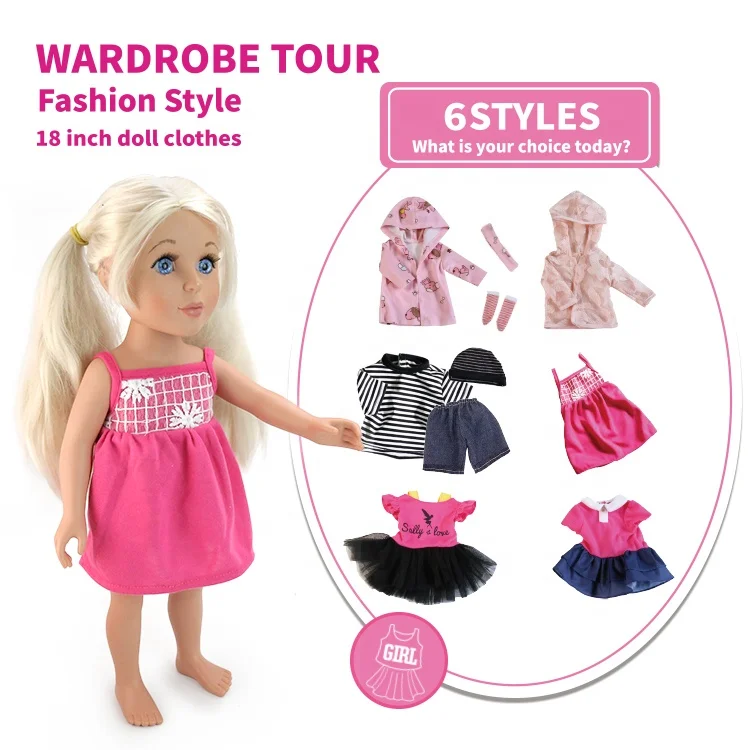 

US Free Shipping Kidewan Beautiful American Clothing Accessories Baby Handmade  Doll Clothes For Girls, Picture shown