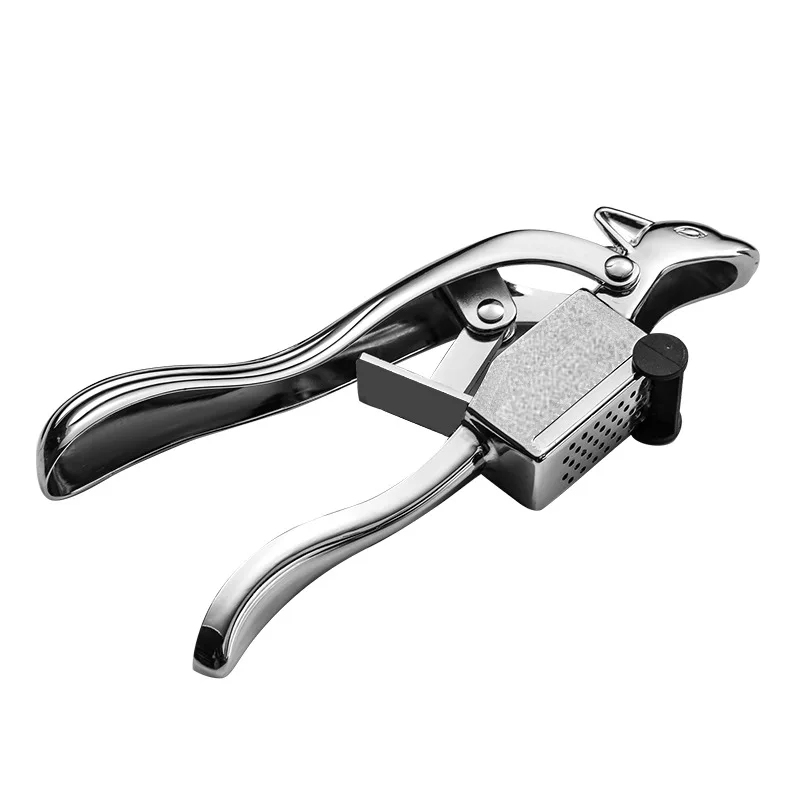 

Stainless steel safe and rustproof mincer crusher peeler squirrel shape garlic presses, Sliver