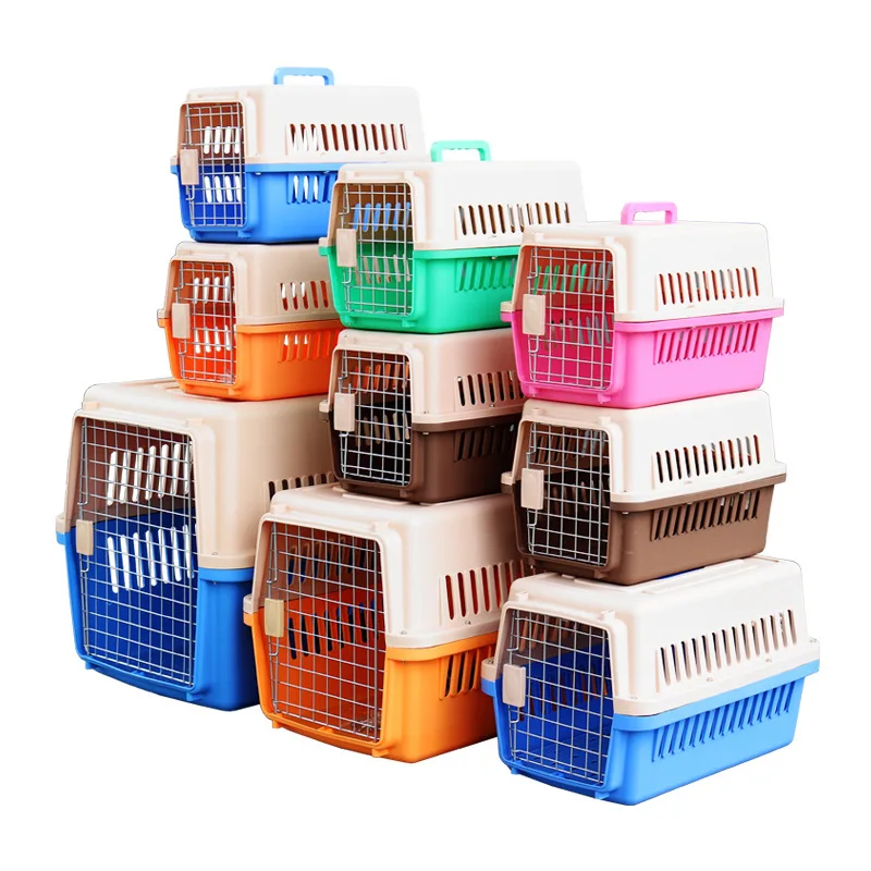 

Dog Carrier Cages Air Crate Airline Approved For Box Plastic Airpod Cases Pet Transport Cage, Customized color