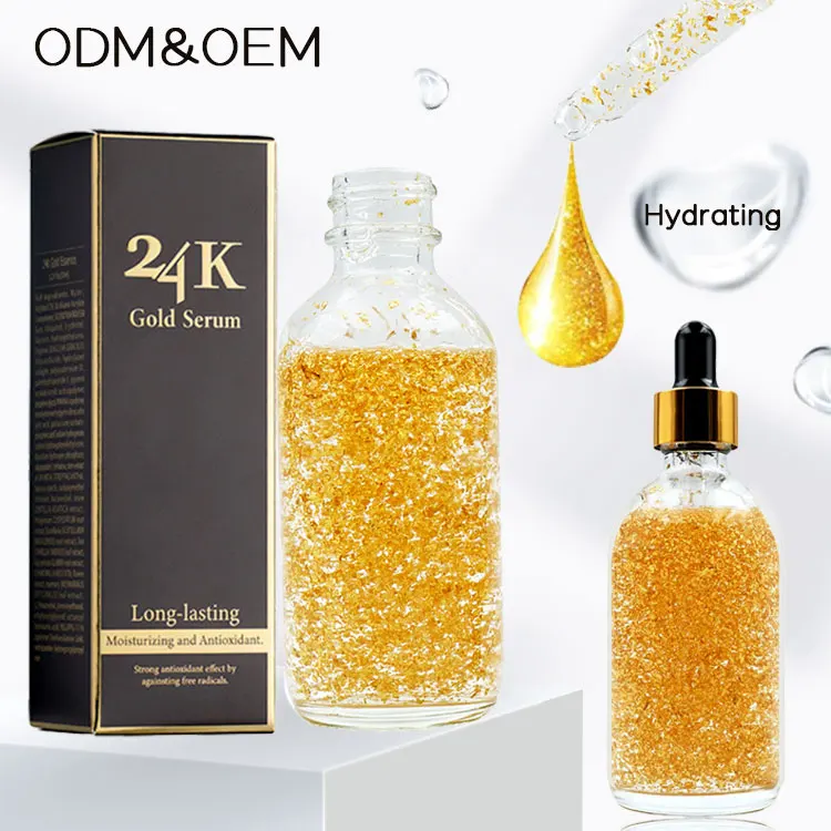 

Wholesale Hyluronic Acid Anti Aging Wrinkle Face Vitamin C Whitening Moisturizing 24K Gold Serum