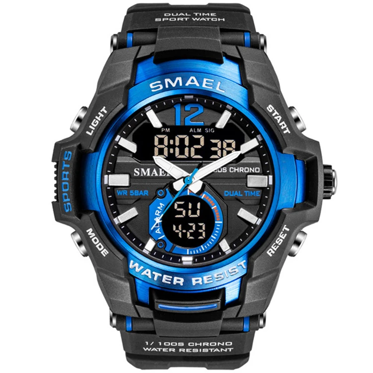 

SMAEL 2021 Men Watches 1805 Fashion Sport Super Cool Quartz LED Digital Watch 50M Waterproof Wristwatch Relogio Masculino