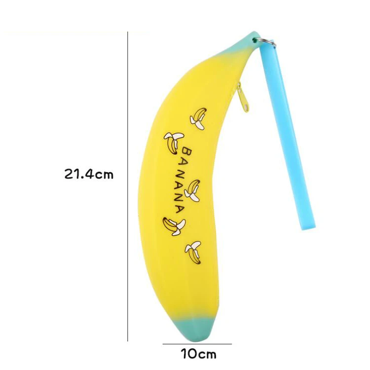 Multi-colored Cartoon Pouch Kids Fruit Vegetable Shape Silicone Pencil ...