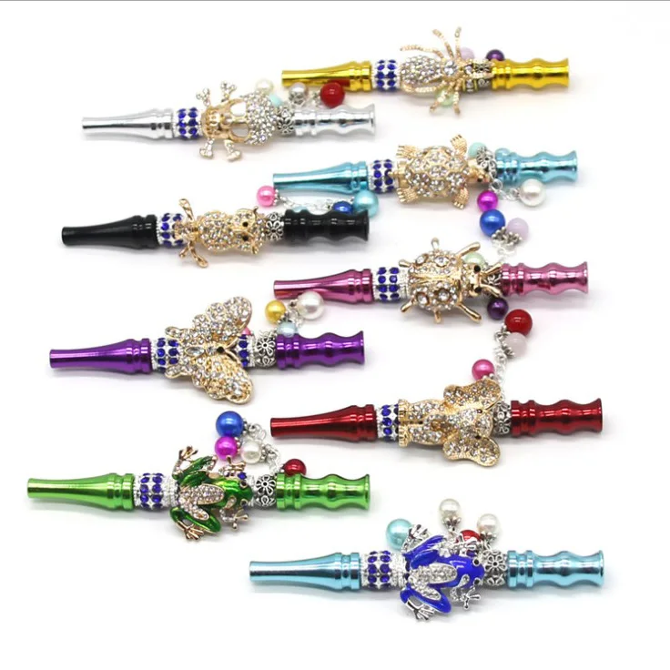 

Yufan JL-941 Hot Sale Accessories Bling Blunt Holder Smoking Pipes Metal Hookah Tips, As shown