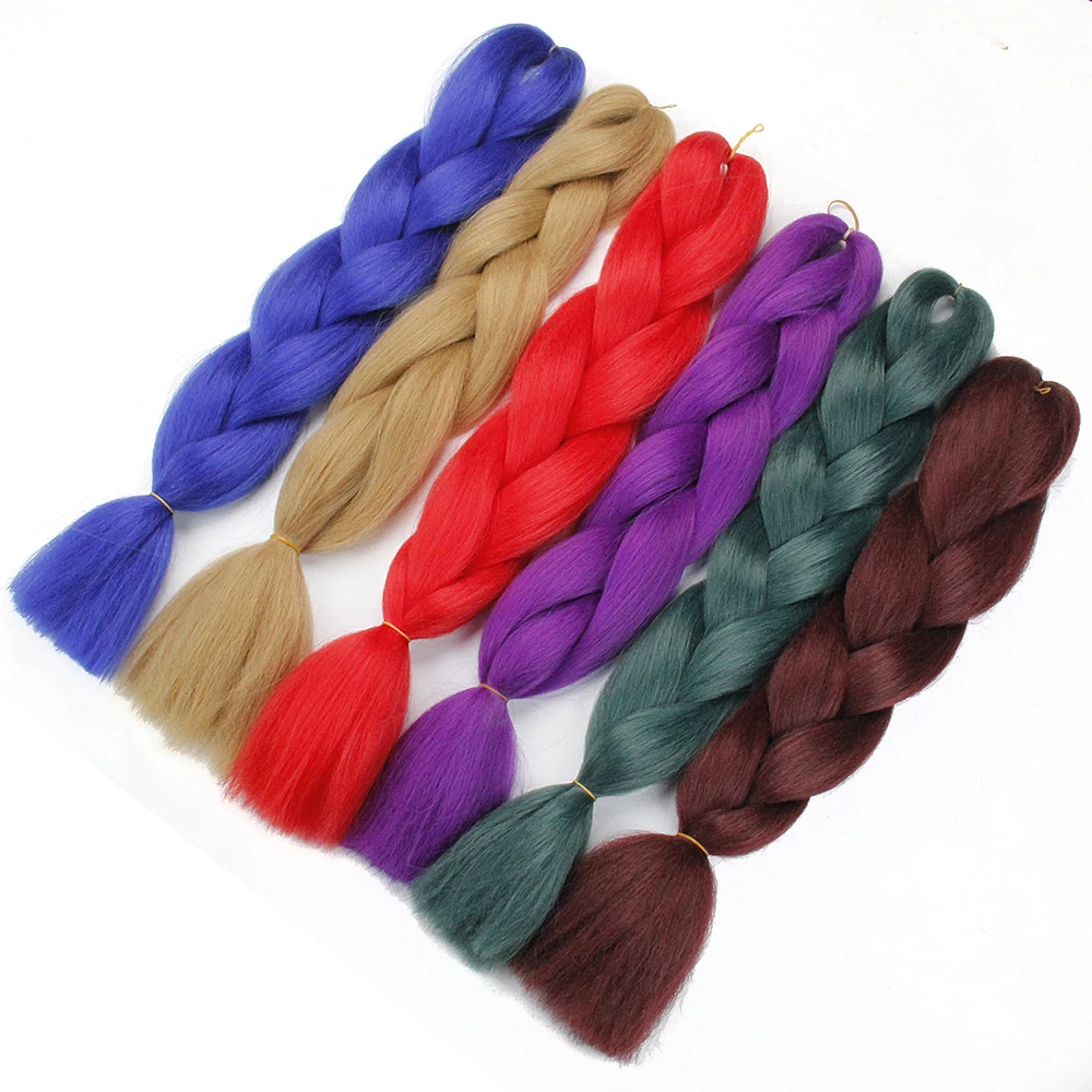 Free sample 24inch 100g braiding hair crochet braid synthetic hair extension