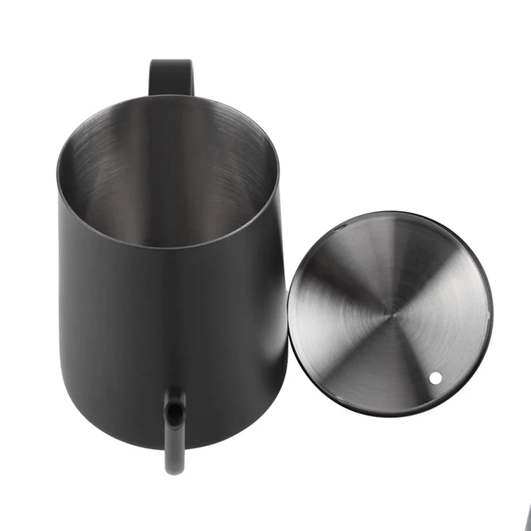 

Wholesale Coffee Accessories Coffee Tea Pot Stainless Steel Gooseneck Drip Kettle Swan Neck Thin Mouth Coffee Pot With Lid, Black