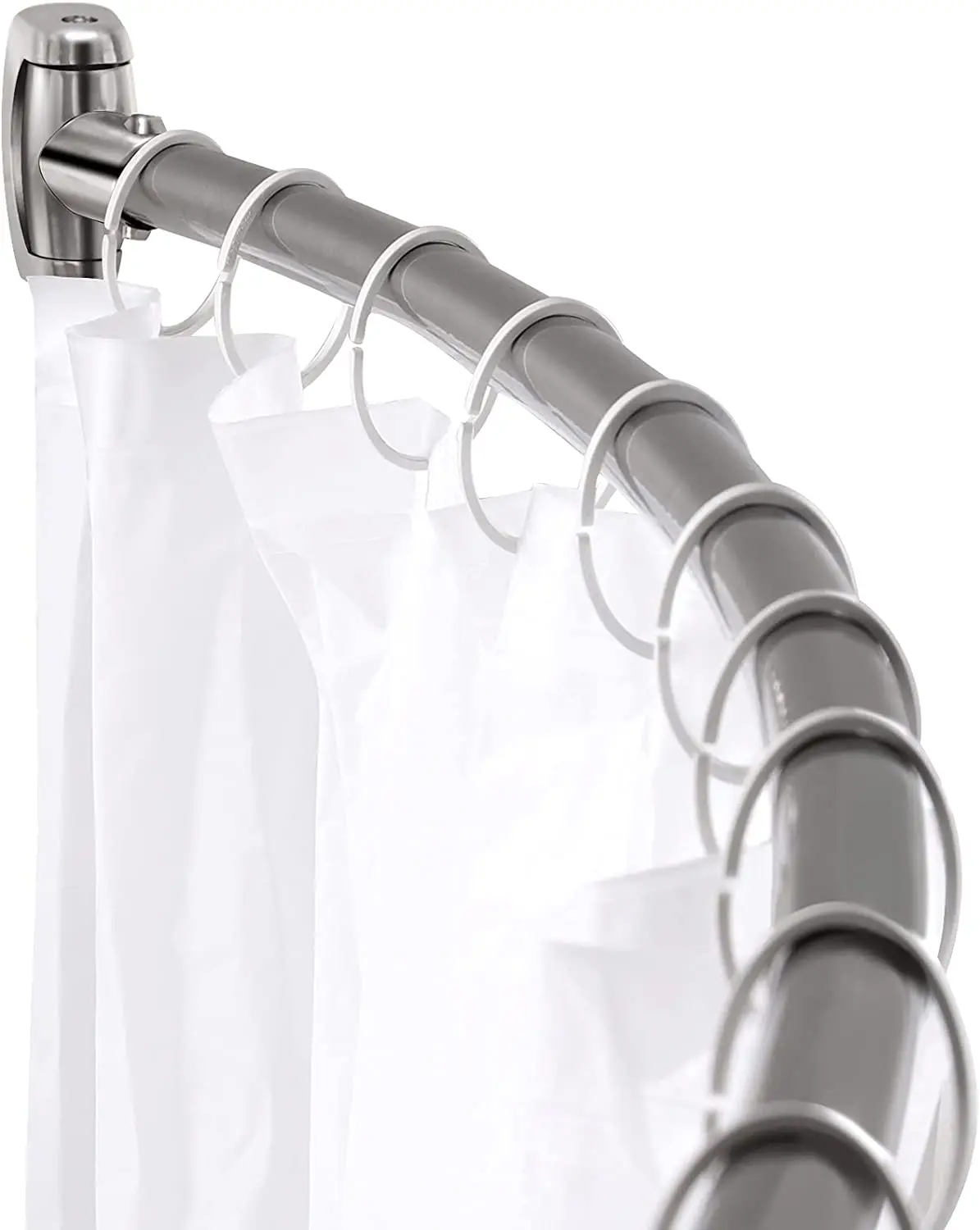 

GALENPOO Adjustable Curved Shower Curtain Rod, Rustproof, Premium Stainless Steel 304, Telescoping Design Shower Rod