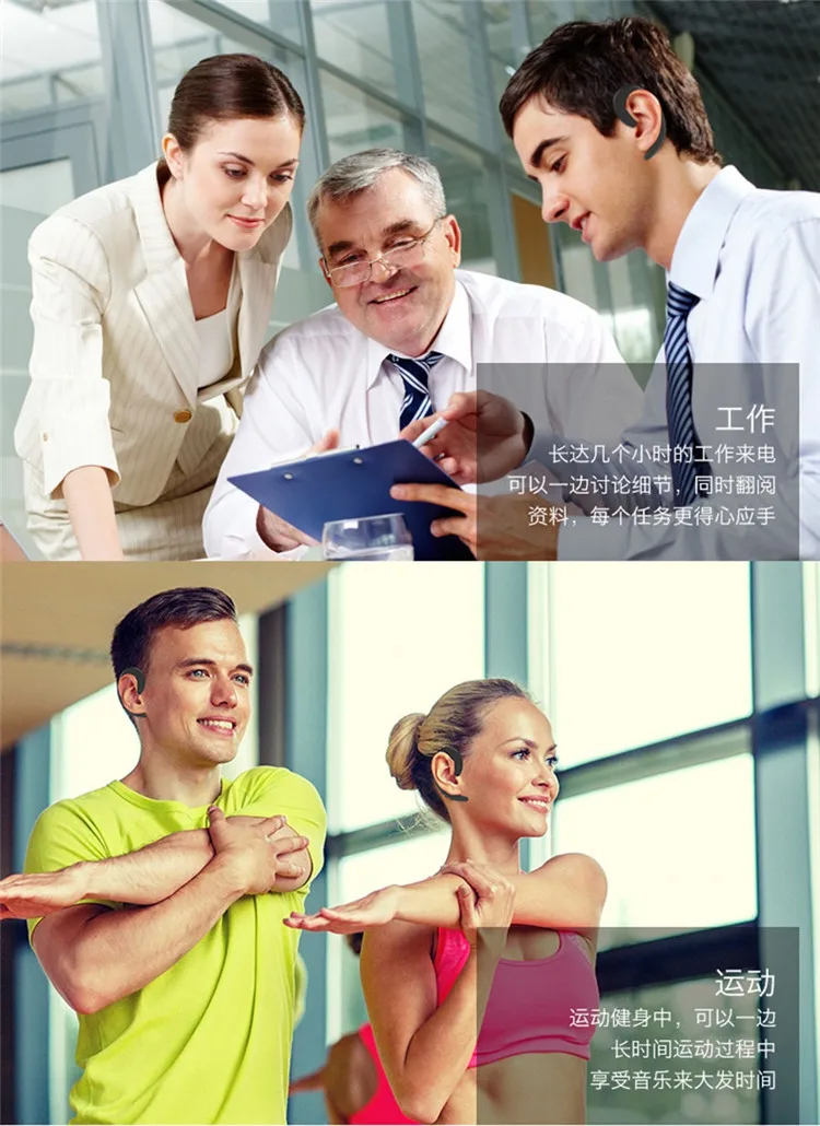 Y12 Ear Hook Bone Conduction cheap Bass Noise Reduction Stereo Airbuds Headset Headphone Wireless Blue tooth Earphone for iPhone