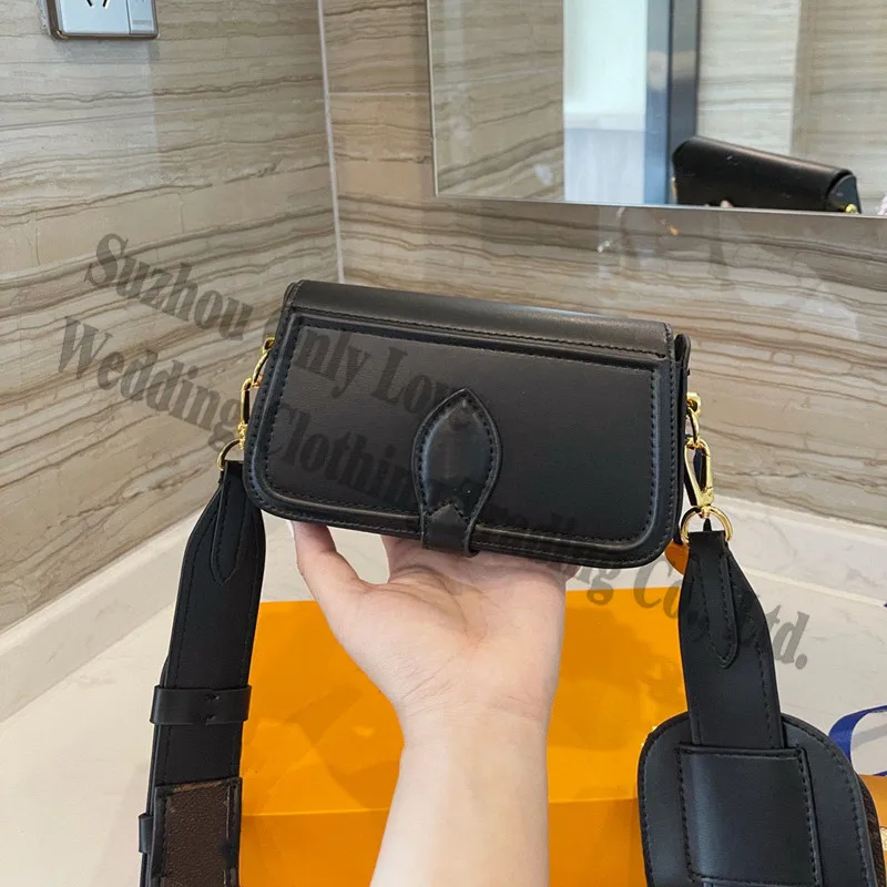 

Free Shipping Black Real Leather Woman Cross Body Hand Bags Flap Cover One Side Shoulder Bag Ladies Message Box Bag