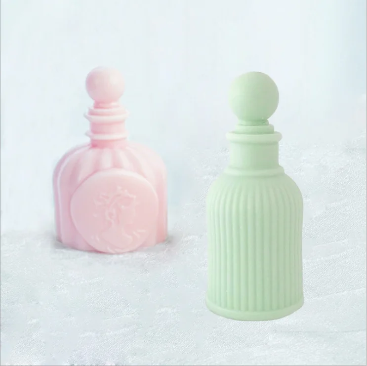 

LOVE'N LV359X 3D stereo perfume bottle women's head pattern silica gel mold decorative candle aromatherapy plaster mousse mold