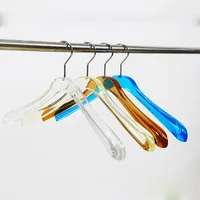 

Wholesale price silver hook garment coat suit acrylic clothes plexiglass hanger