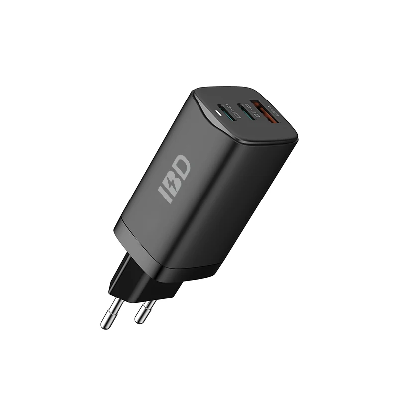 

Quality 3 IN 1 USB Type C 65W GaN Wall Travel Fast GaN charger for Laptop Tablet Phone charger, White, black