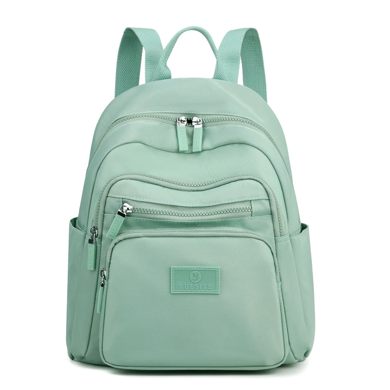 

Yuesite ladies women high-end solid color waterproof nylon middle size capacity daily use backpack bags