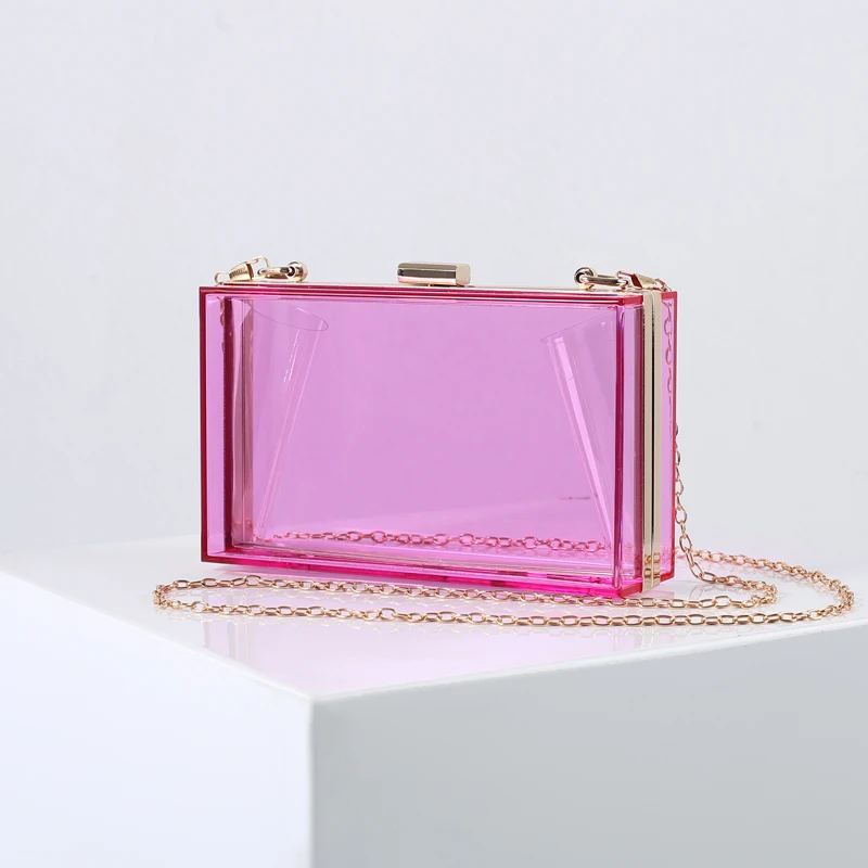 

Ready to ship fashion fancy transparent clear acrylic clutch bag, Multi-colors