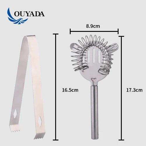 
Factory Direct 350ml stainless steel cocktail shaker coctelera bar tools set kit bartender 