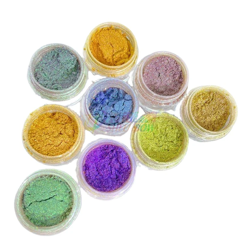 

Sheenbow Makeup Powder Private label Multi chrome pigment Color changing mica chrome powder eyeshadow