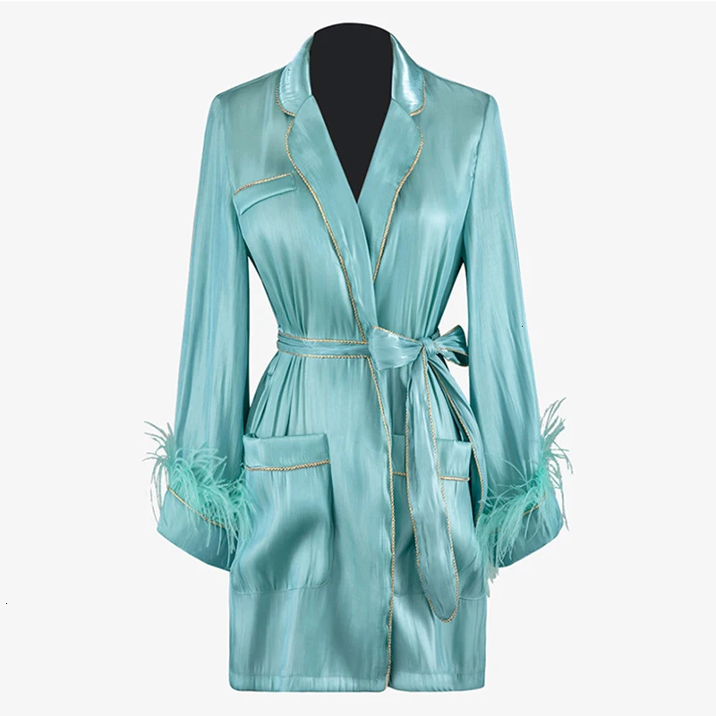 

TWOTWINSTYLE Elegant Patchwork Women's Coats Female Long Sleeve Lapel Collar Lace Up 2020 Autumn