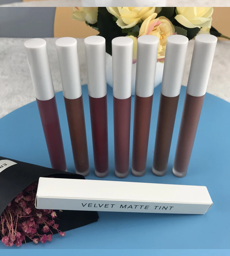 

7 Colors Moisturizing Waterproof Private Label Velvet Liquid Matte Lipstick Matte Lip Tint, 7 velvet colors