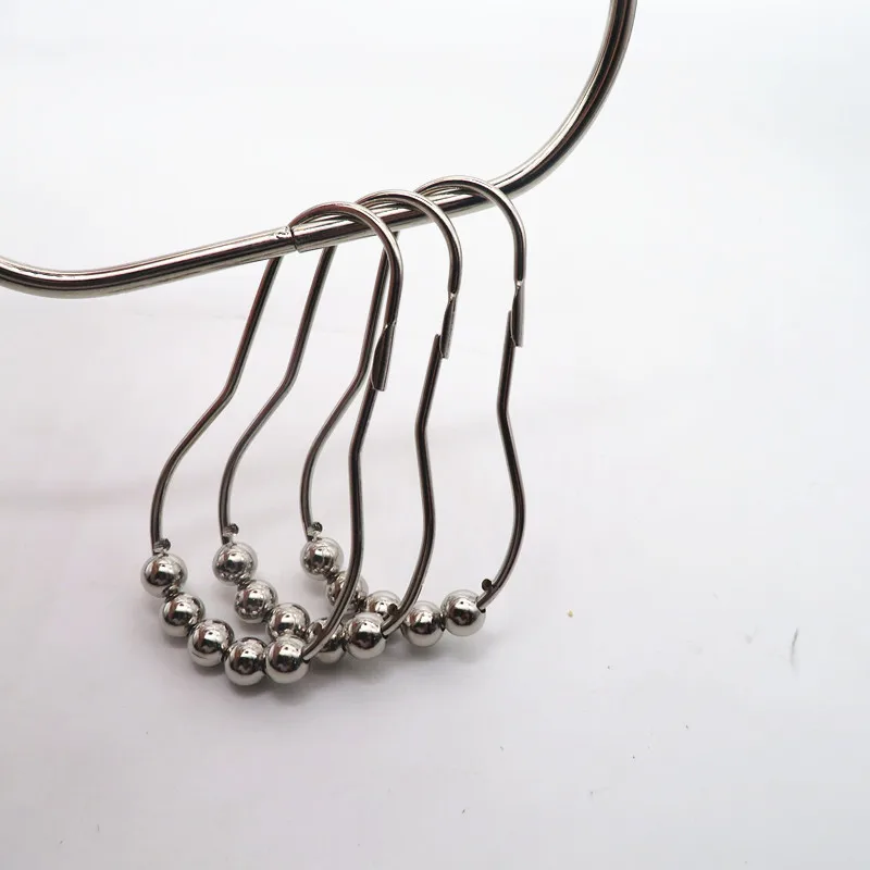 Wholesale Metal Black Bathroom Shower Curtain Hook Gourd Fiveball