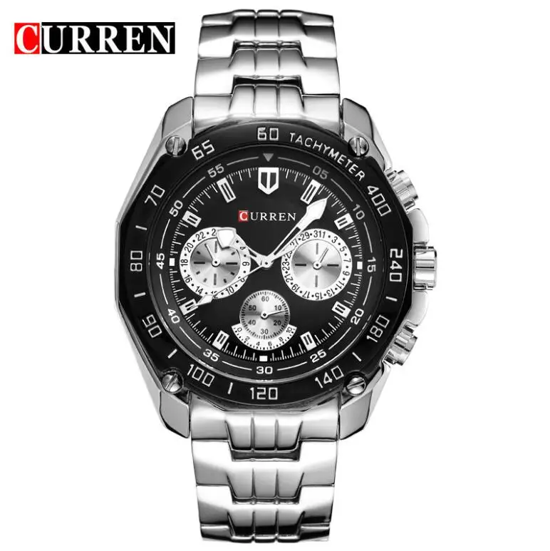 

CURREN 8077 Hot Selling Mens Watches Analog Quartz Business Classic Trendy Stainless Steel Men Watch OEM