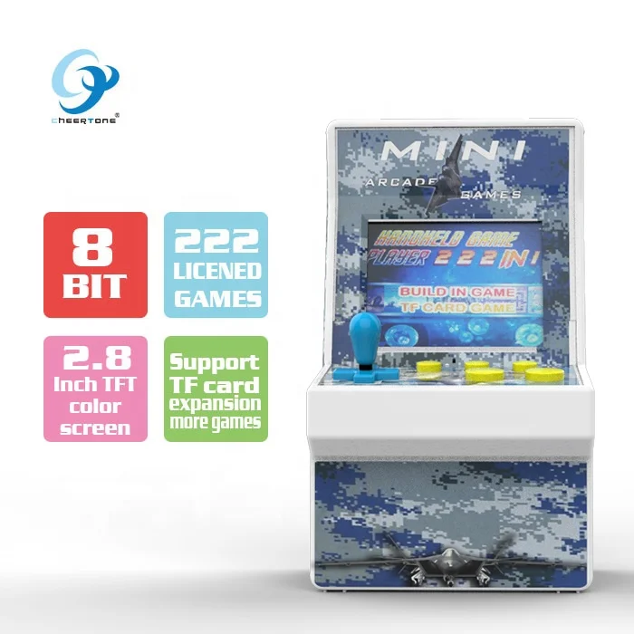 

CT882T TF Card Extend 8 Bit Mini Classical Arcade Games Console Build in 222 Games, Green or as customized