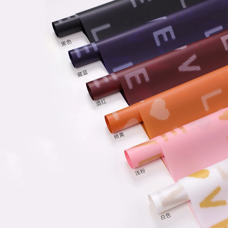 

Flower wrapping paper new Valentine's Day LOVE floral wrapping paper material wholesale bouquet wrapping paper