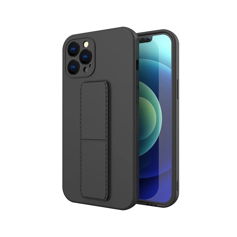 

Drop shipping Folding bracket Phone Case For iPhone 13 12 11 Pro Max xr Shockproof cover PC Kickstand Mobile phone Accessories