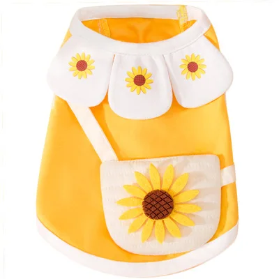 

2021 Hot Sale Thin Petal Collar Satchel Pets Fashion Cute Cat Clothes Girl Dog Clothes