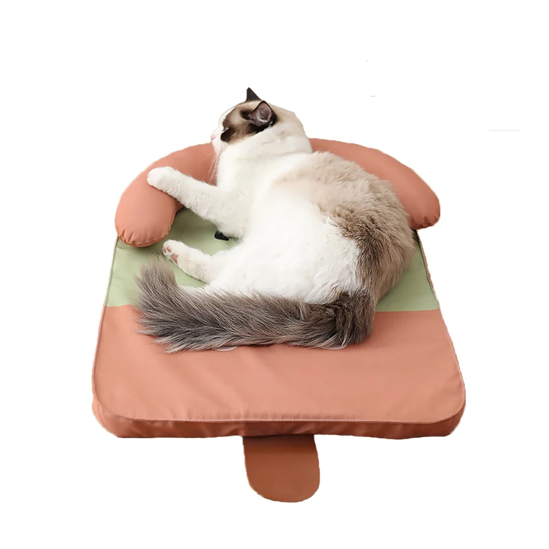 

Pet Cat Bed Litter Waterproof Kennel With Pillow Removable and Washable Bite Resistant Summer Cooling Popsicle Bed