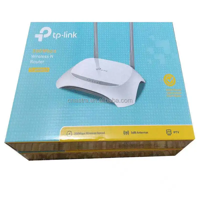 

Tp-link Wireless Router TL-WR841N TPLINK WR842N Dual Antenna 300Mbps Smart Home Wifi English Language, Black