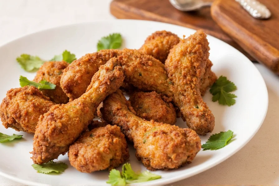 Chef Holding Cajun Crispy Chicken