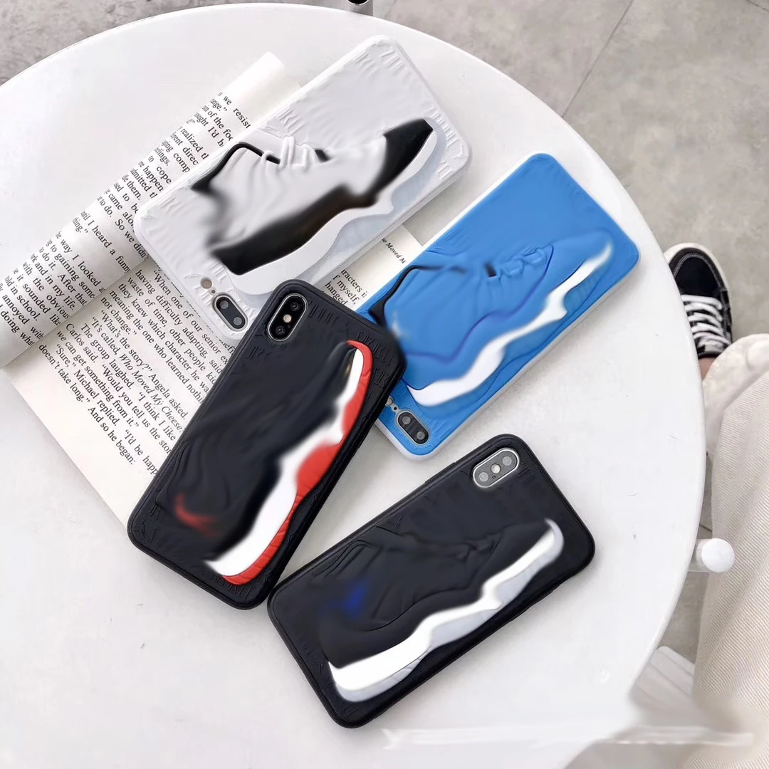 

basketball shoes Phone Case 3D Cool Sneaker Cell Phone case Shockproof Silicone for iPhone 12 Pro max Back case, Customized colors