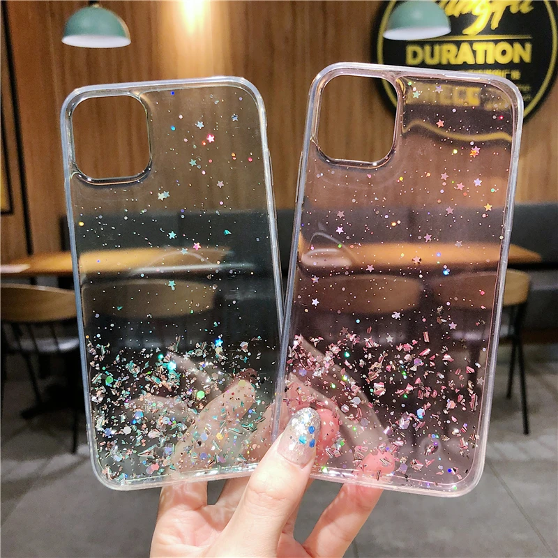 

Gradient Glitter Stars for Apple iPhone 11 Pro Max 7 Plus Epoxy Phone Case