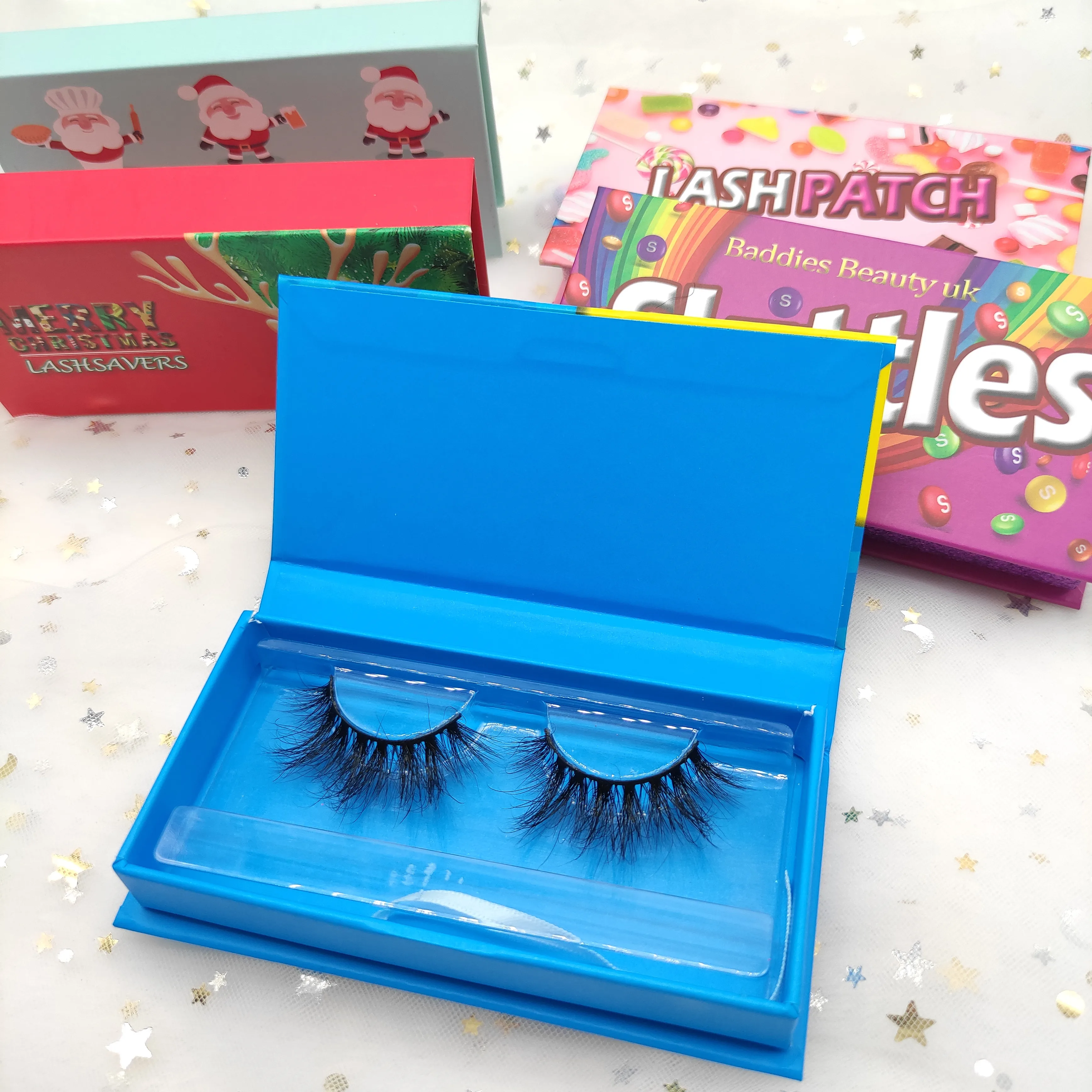 

Wholsale 100% handmade black cotton stalk false eyelashes natrual 20 mm fluffy mink eyelash O-SHEN, Picture shows