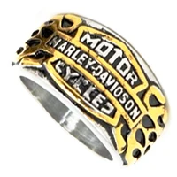 

Harley Titanium Steel His and Hers Cool Jewelry Ring Heavy Gothic Punk Biker Rings Mens Motorcycle Skull Jewelry