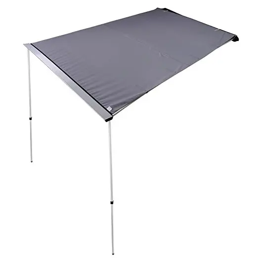 

DANCHEL OUTDOOR  Car Side Awning for Camping SUV Trailer Offroad Gear Canopy Sunshade grey khaki with side wall, Gray