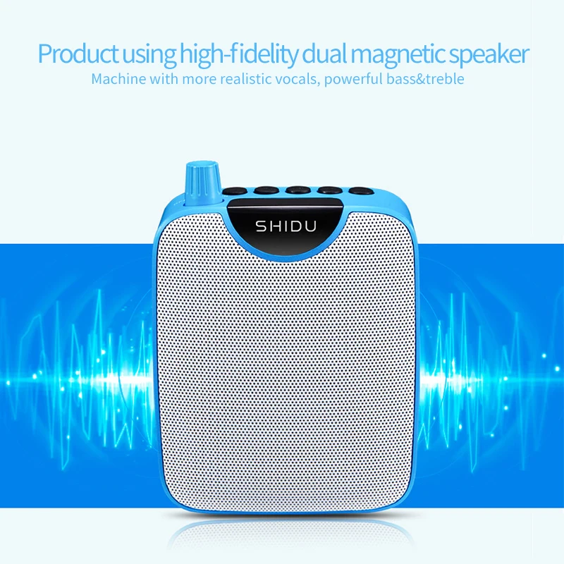 2020 hot sale SHIDU brand Portable Digital Screen Multi-functional Portable Waistband Personal wired mic voice amplifier - ANKUX.COM