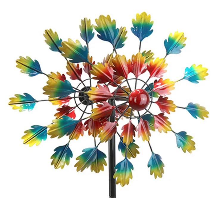 

Hourpark wholesale metal wind spinners multi color high quality windmills garden wind spinners