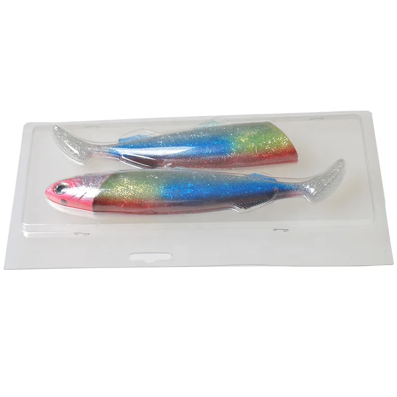 

Large Soft Plastic game fishing lures 26cm tuna lure set Lead weighted head with a silicone tail