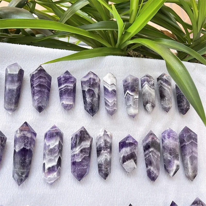 

Wholesale Natural Crystal Tower Healing Wand Dream Amethyst Double Point