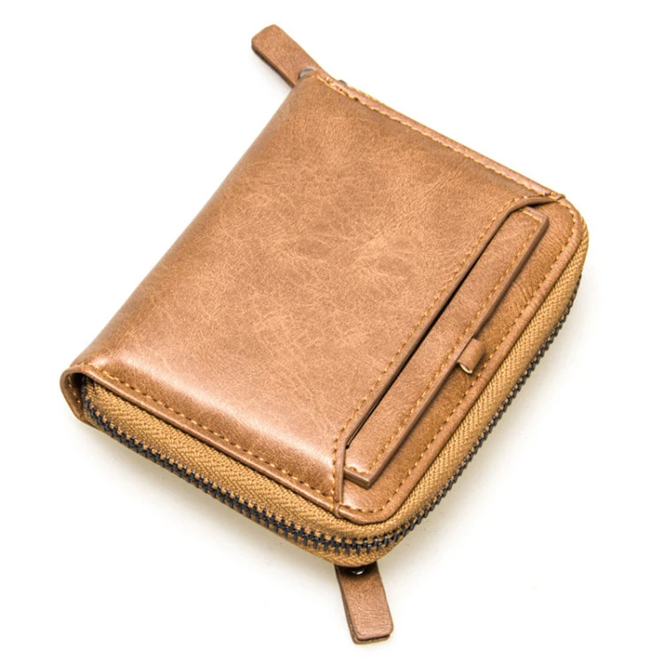 

2021 fashion latest pu leather men's wallet coin wallet with card slots for sale