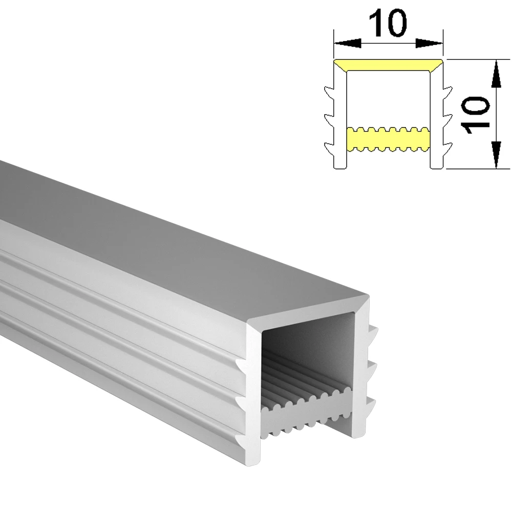 1010 LED Linear Silicone Neon Tube Cover Profile With Embedded Bendable Flexible Wear-free Silicone Sleeve