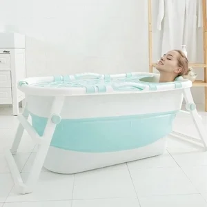 Image of Fancy Design Foldable Plastic Baby Bath Tub with Lid Wholesale Large Plastic Bathtub