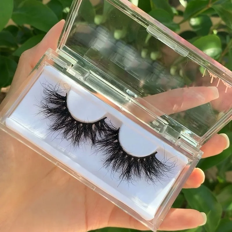 

Factory price eyelash popular 3d faux mink eyelashes no cruelty 25mm silk eyelashes with customized packaging box