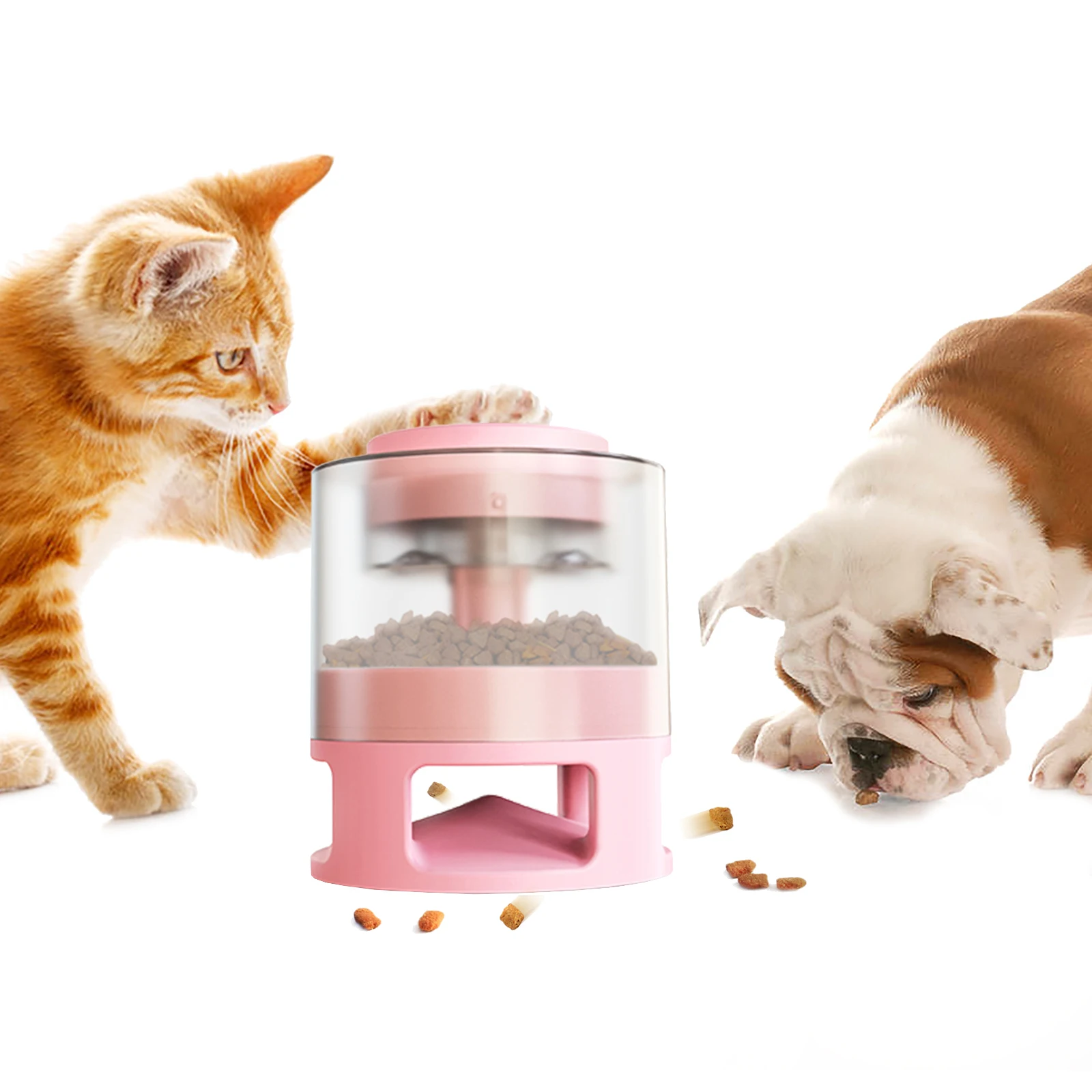 

New Design Funny button Food Storage and Distribution Box without Power Pet puzzle toy for Teasing pet