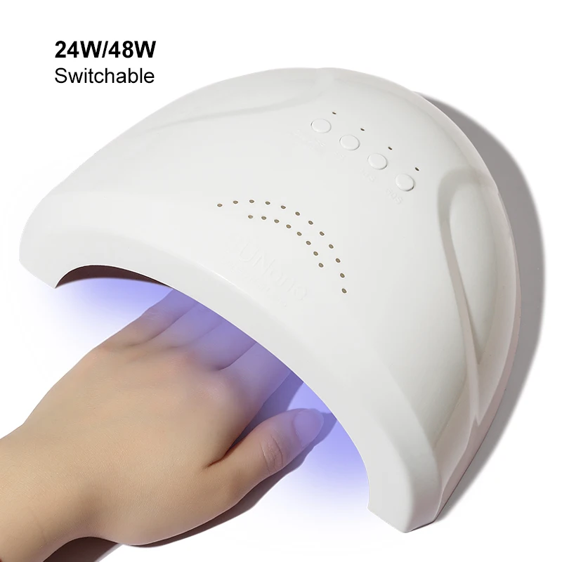 

24W/48W Switchable SUN one USB Intelligent sensing Nail drying lamp UV led nail lamp light Used to cure all gel nail dryers, White