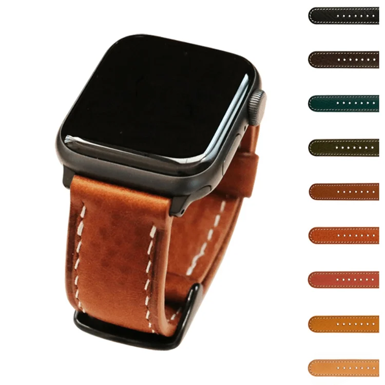 

Yawanda Compatible with Apple Watch Band 44mm 42mm 40mm 38mm, Genuine Leather Replacement Strap for iWatch SE & Series 6/5/4/3/