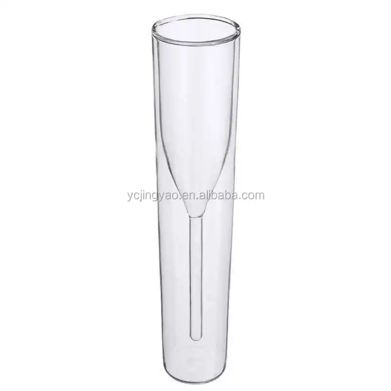 

Champagne Glass Double Wall Glasses Flutes Goblet Bubble Wine Tulip Cocktail Wedding Party Cup, Clear transparent